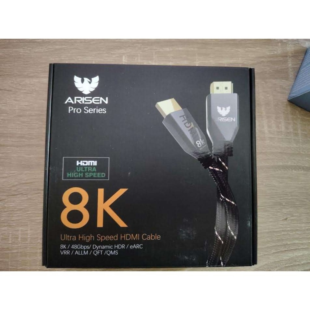 Arisen Pro Series 8K Ult HighSpeed HDMI Cable 8K 48Gbps Dynamic HDR eARC VRR QMS